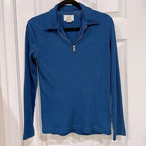 Armani Exchange Men’s Navy Ribbed Shirt